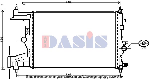 AKS DASIS Радиатор, охлаждение двигателя 150101N